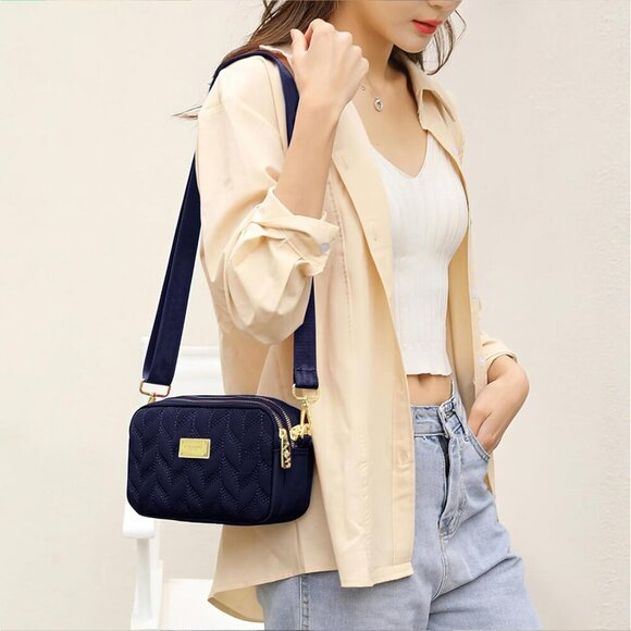 Small Crossboby Purse for Women - Waterproof Nylon Crossbody Phone Purse Shoulde - Picture 2 of 7